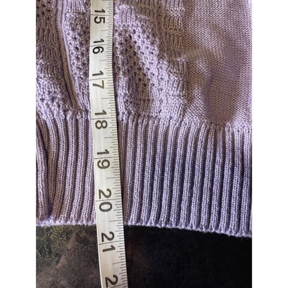 Vintage 90s Keneth Too Purple Short Sleeved Pullover Sweater Sz M - Picture 8 of 9